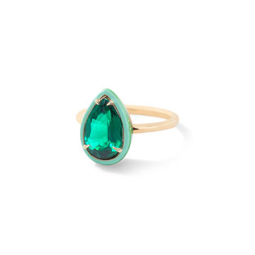 Emerald Pear Cocktail Ring