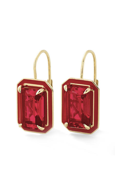 Ruby Rectangle Cocktail Earrings展示图