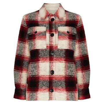 Gastoni check-pattern shirt jacket