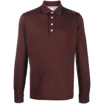 long-sleeved polo top