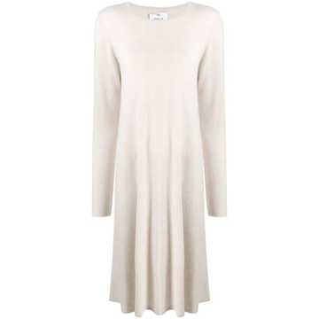 long-sleeve flared dress