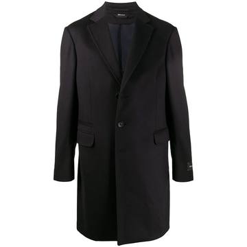 wool-cashmere blend tailored single-breasted coat