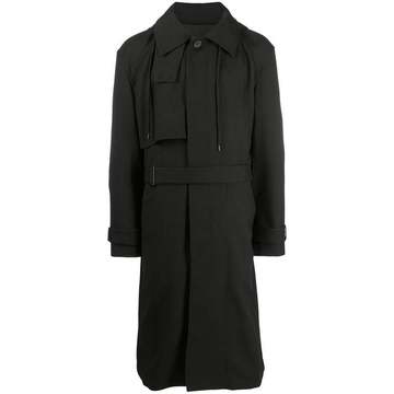 single-breasted midi coat