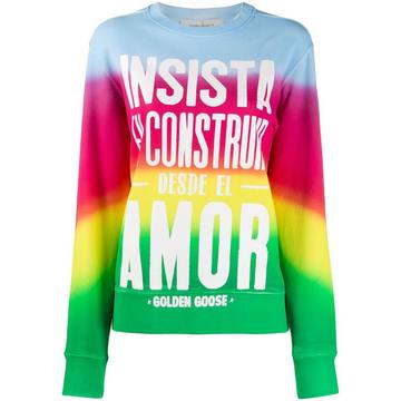 slogan print sweatshirt