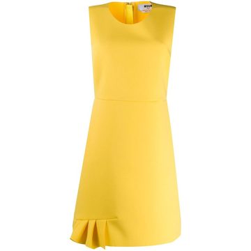 pleat-detail sleeveless dress