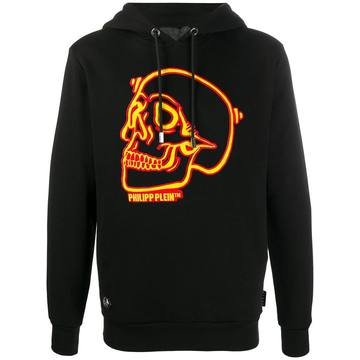 skull print hoodie