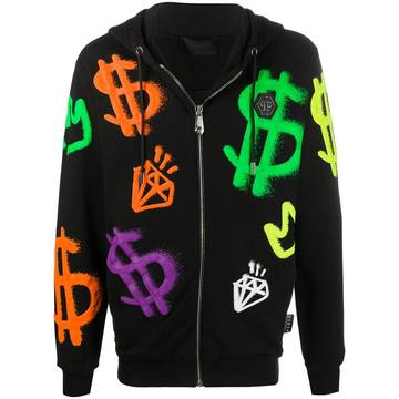 money print hoodie