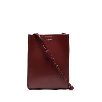 Bordeaux Red Tangle Leather Cross Body Bag