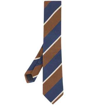 diagonal-stripe silk tie