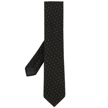 polka-dot silk-wool tie