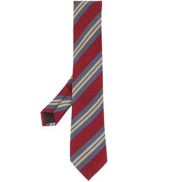 diagonal-stripe silk tie