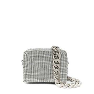 embellished zipped satchel bag