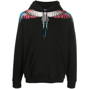 Wings print hoodie