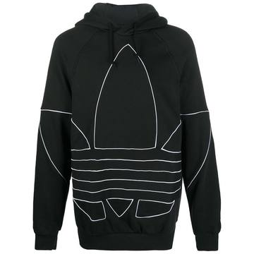 trefoil logo cotton hoodie