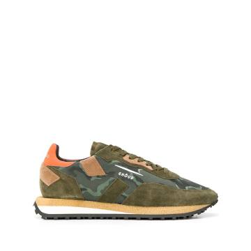 camouflage print panel sneakers