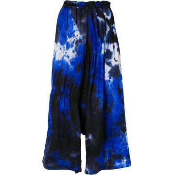 tie dye cropped wool trousers