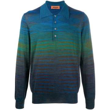 gradient effect polo shirt