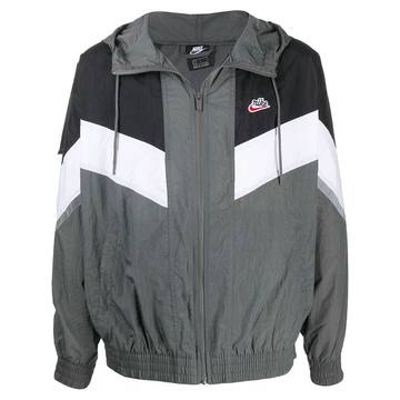 colour-block logo jacket