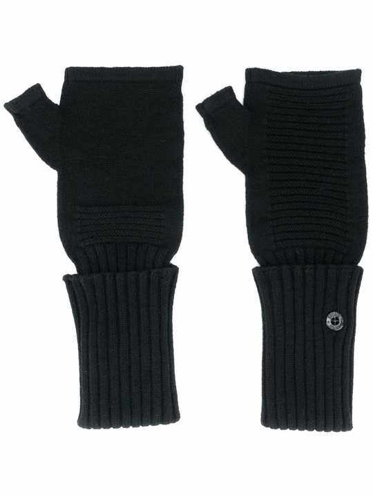 ribbed-knit fingerless gloves展示图