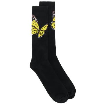 蝴蝶印花针织袜