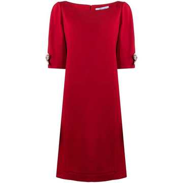 sleeve ribbon detail dress