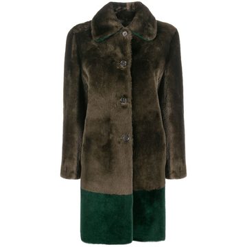 sheepskin button-up coat