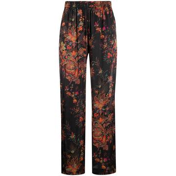 paisley print wide-leg trousers