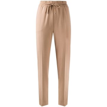 drawstring straight trousers