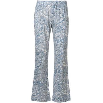 paisley-print flared trousers