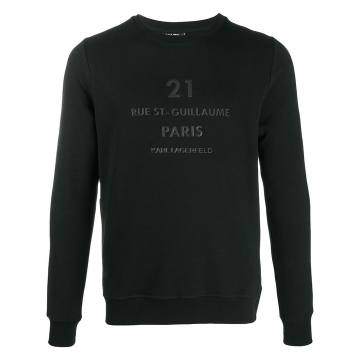 Rue St-Guillaume print sweatshirt