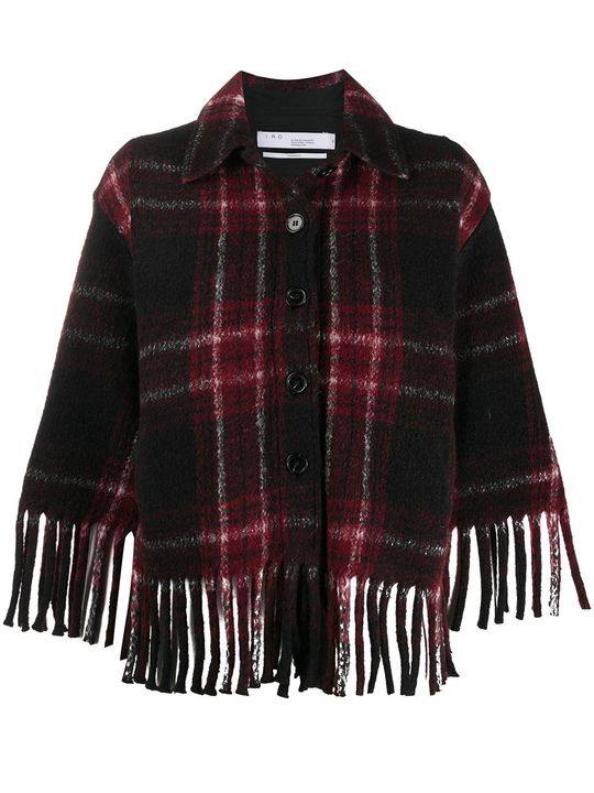 Banthry checked fringe-trimmed jacket展示图