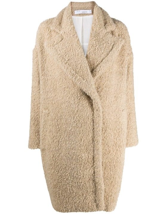 Kati shearling single-breasted coat展示图