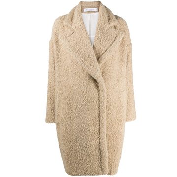 Kati shearling single-breasted coat