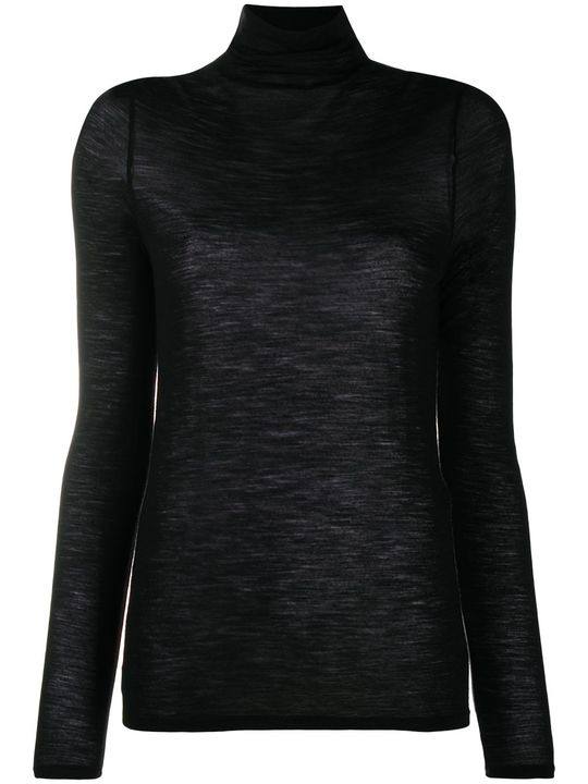 roll-neck sheer sweatshirt展示图