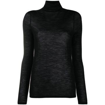 roll-neck sheer sweatshirt