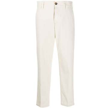 cropped straight-leg trousers