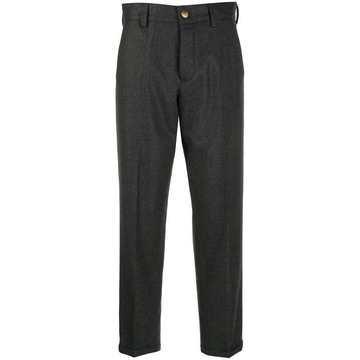 straight-leg cropped trousers