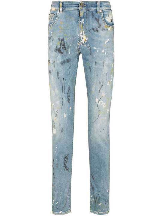 paint effect slim leg jeans展示图