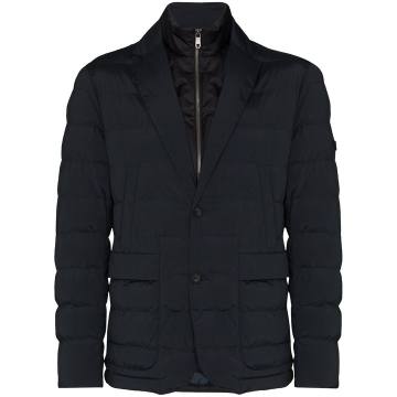 high-neck blazer jacket