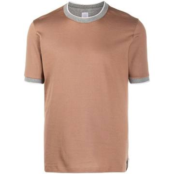 contrast-trim crew neck T-Shirt