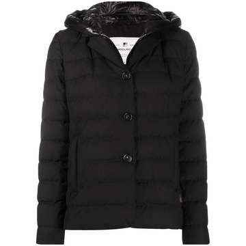 layered quilted down jacket