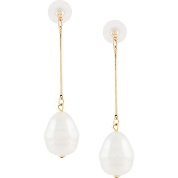 faux-pearl drop earrings