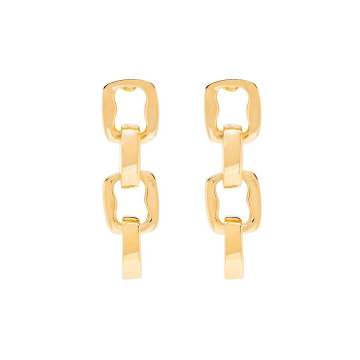 gold tone chain earrings