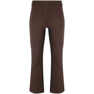 cropped straight-leg trousers