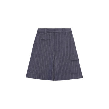 Stretch Stripe Suiting Shorts