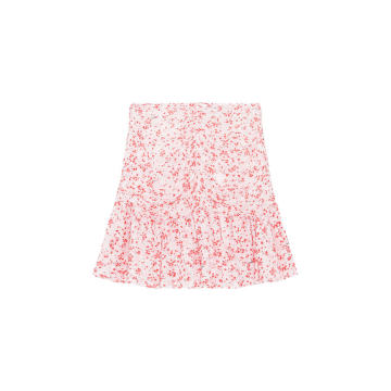 Printed Georgette Floral Mini Skirt