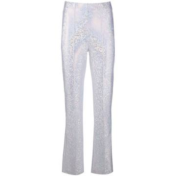 jacquard print trousers