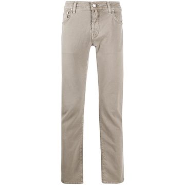 five-pocket slim-fit trousers