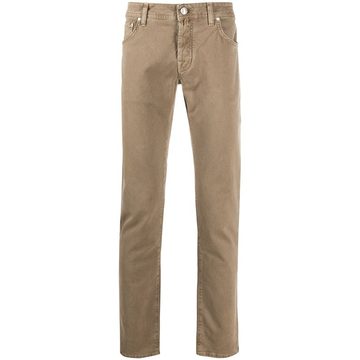 five-pocket slim-fit trousers