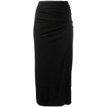 Twisted mid-length skirt